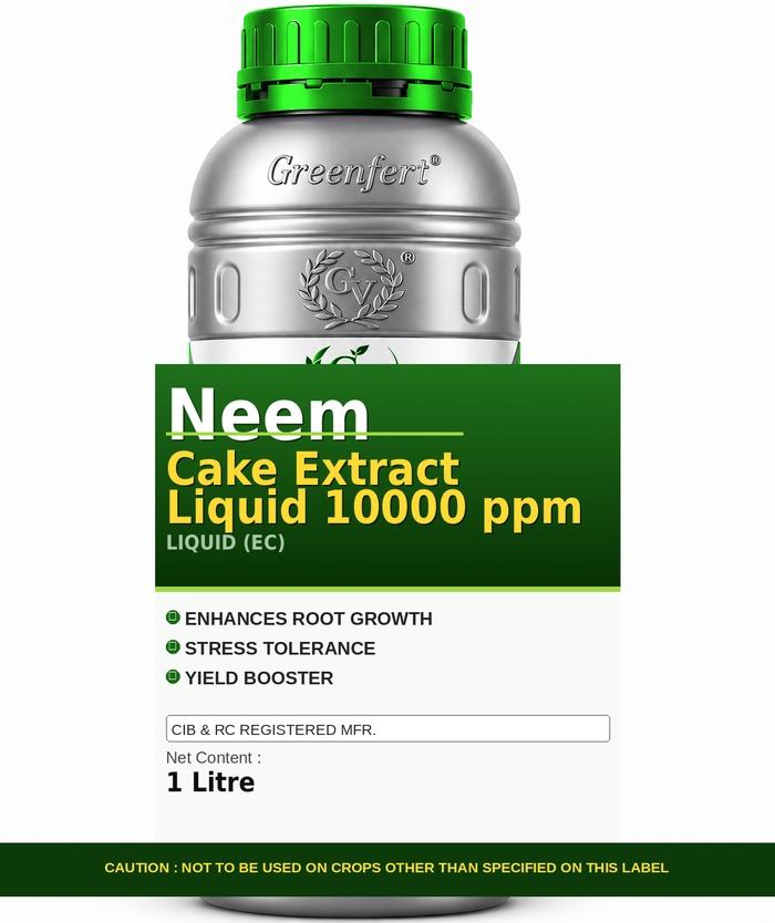 Greenfert Neem Cake Extract Liquid 10000 ppm — bottle packaging