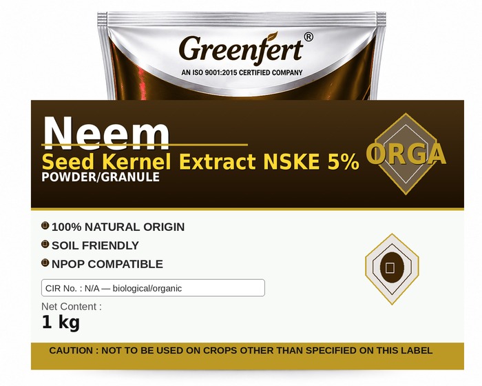 Greenfert Neem Seed Kernel Extract NSKE 5% — 5 packaging bag