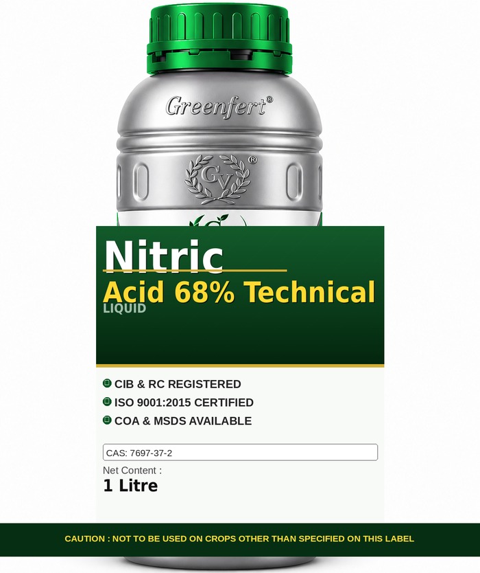Greenfert Nitric Acid 68% Technical — bottle packaging