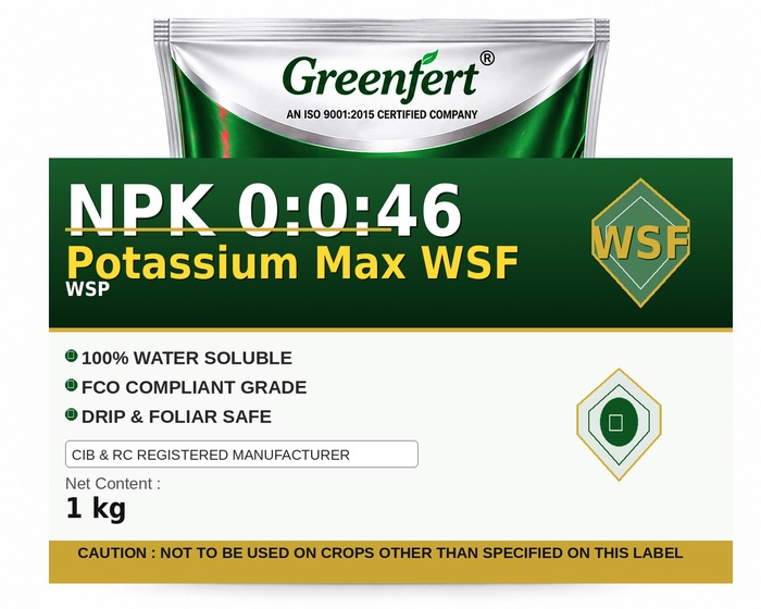 Greenfert NPK 0:0:46 Potassium Max WSF — WSF packaging bag