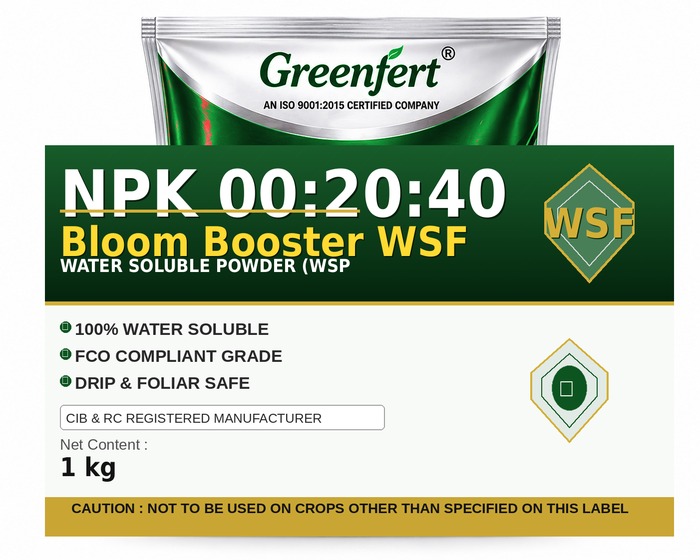 Greenfert NPK 00:20:40 Bloom Booster WSF — WSF packaging bag