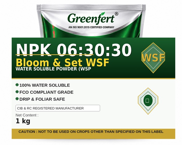 Greenfert NPK 06:30:30 Bloom & Set WSF — WSF packaging bag