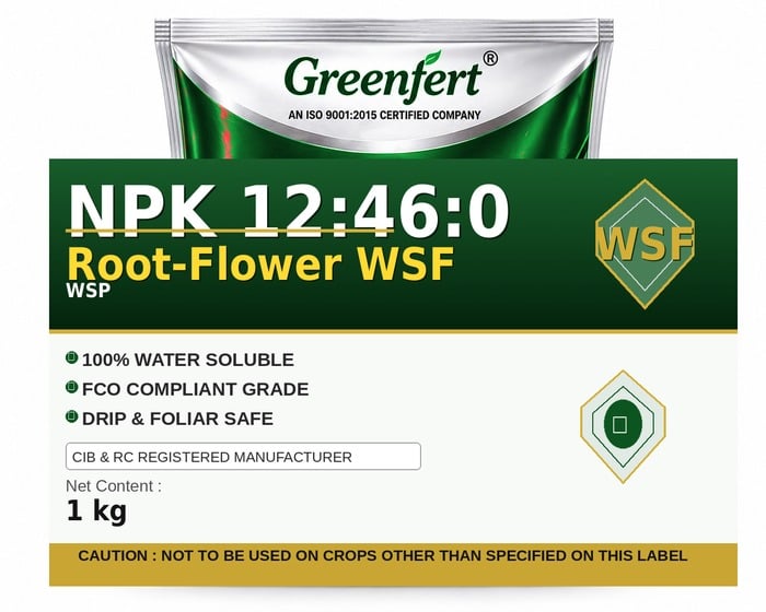 Greenfert NPK 12:46:0 Root-Flower WSF — WSF packaging bag