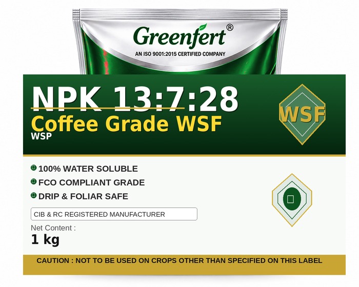 Greenfert NPK 13:7:28 Coffee Grade WSF — WSF packaging bag