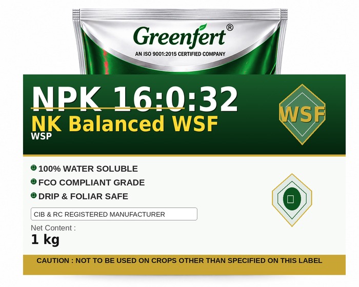 Greenfert NPK 16:0:32 NK Balanced WSF — WSF packaging bag