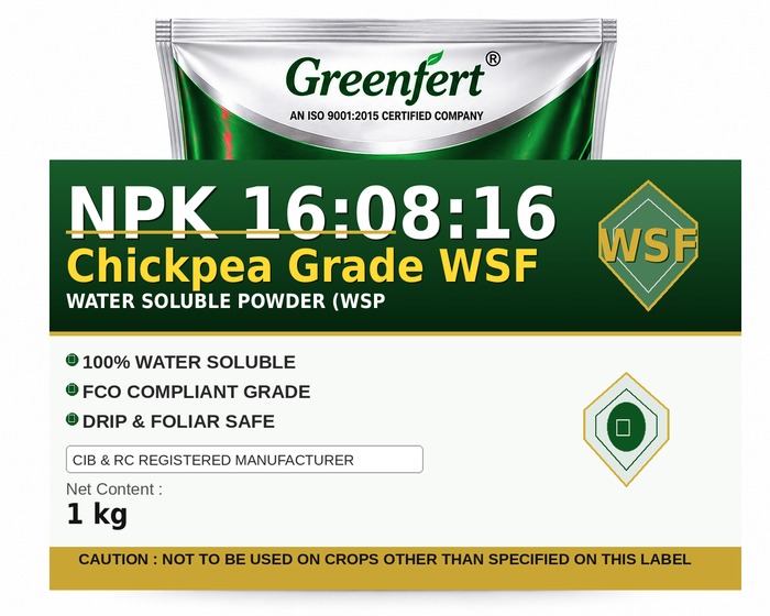 Greenfert NPK 16:08:16 Chickpea Grade WSF — WSF packaging bag