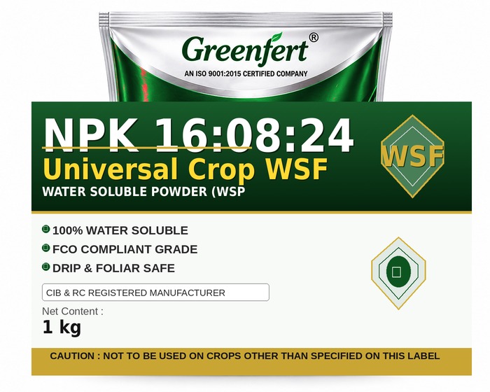Greenfert NPK 16:08:24 Universal Crop WSF — WSF packaging bag