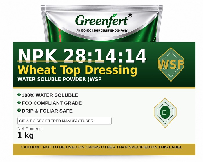 Greenfert NPK 28:14:14 Wheat Top Dressing — DRESSING packaging bag