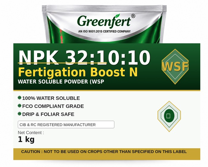 Greenfert NPK 32:10:10 Fertigation Boost N — N packaging bag