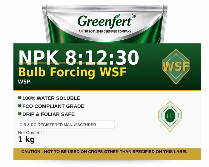 Greenfert NPK 8:12:30 Bulb Forcing WSF — WSF packaging bag