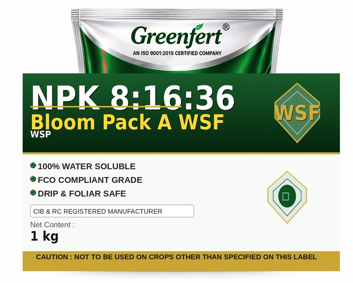 Greenfert NPK 8:16:36 Bloom Pack A WSF — WSF packaging bag