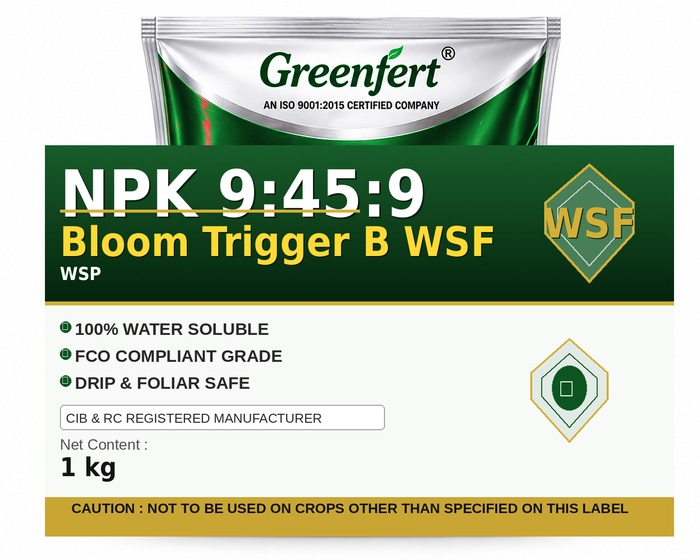 Greenfert NPK 9:45:9 Bloom Trigger B WSF — WSF packaging bag