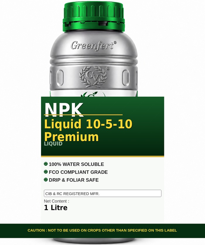 Greenfert NPK Liquid 10-5-10 Premium — bottle packaging
