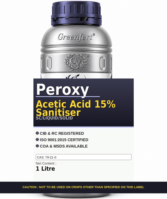 Greenfert Peroxy Acetic Acid 15% Sanitiser — SANITISER packaging bag