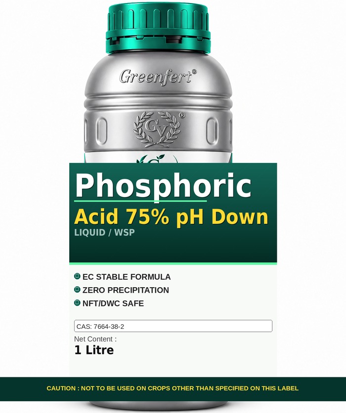 Greenfert Phosphoric Acid 75% pH Down — DOWN packaging bag