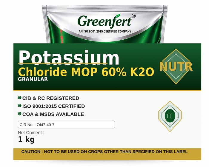 Greenfert Potassium Chloride MOP 60% K2O — bottle packaging