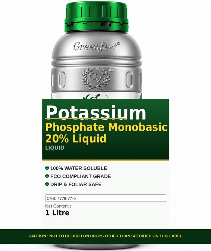 Greenfert Potassium Phosphate Monobasic 20% Liquid — bottle packaging
