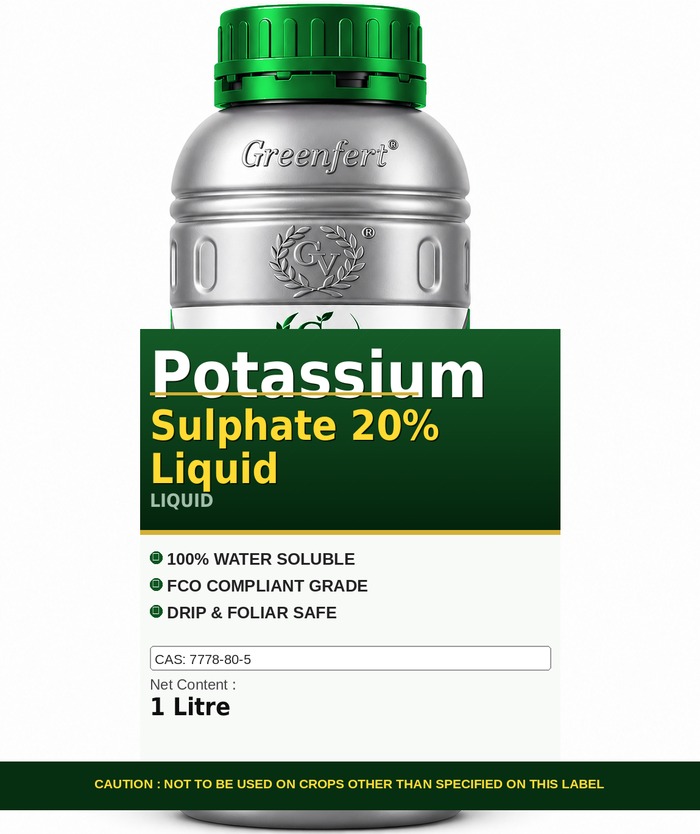 Greenfert Potassium Sulphate 20% Liquid — bottle packaging