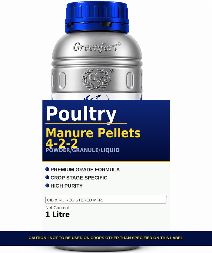 Greenfert Poultry Manure Pellets 4-2-2 — 2 packaging bag