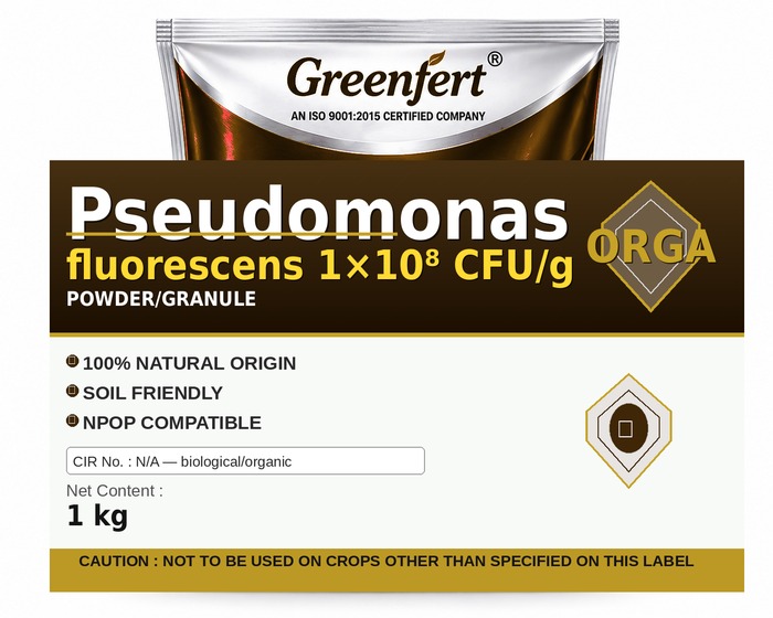 Greenfert Pseudomonas fluorescens 1×10⁸ CFU/g — G packaging bag