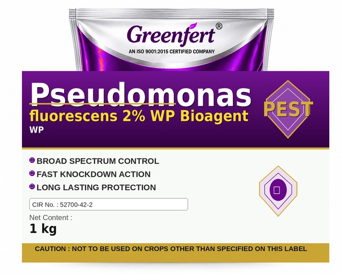 Pseudomonas fluorescens 2% WP Bioagent — BIOAGENT packaging bag