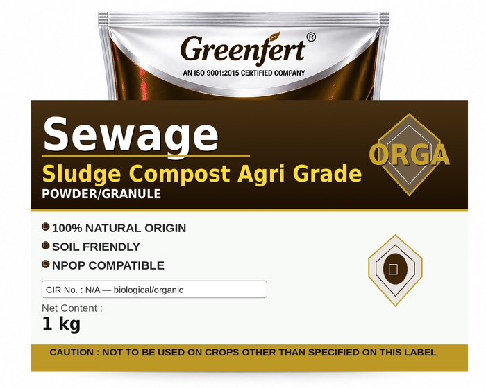 Greenfert Sewage Sludge Compost Agri Grade — GRADE packaging bag