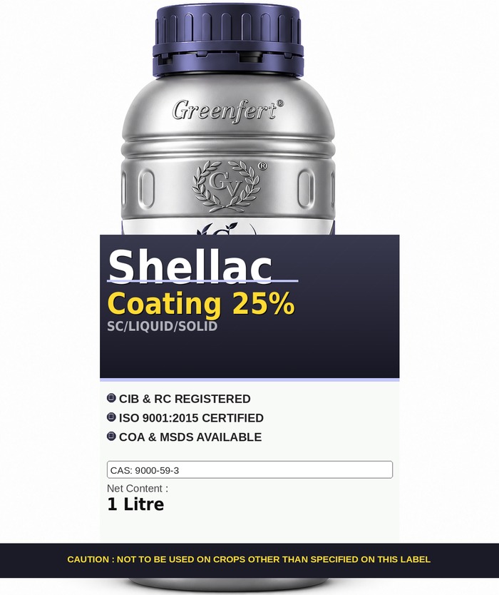 Greenfert Shellac Coating 25% — 25 packaging bag