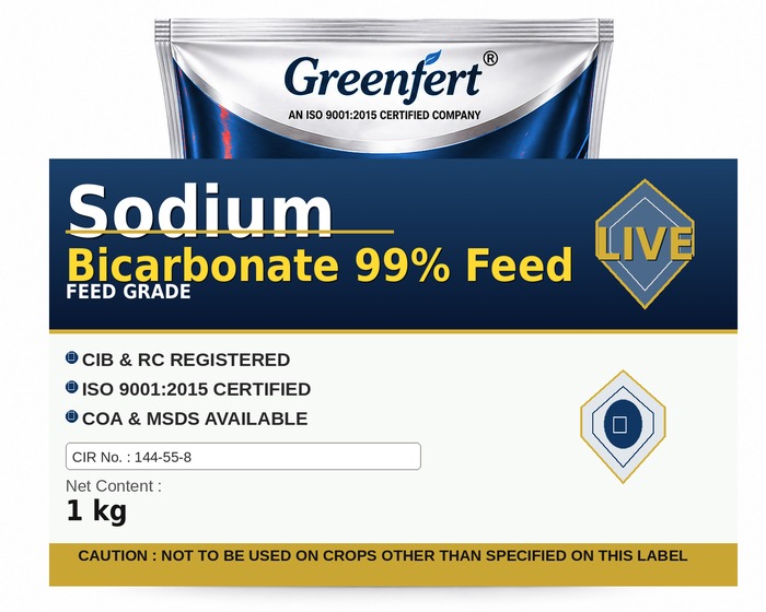 Greenfert Sodium Bicarbonate 99% Feed — bottle packaging