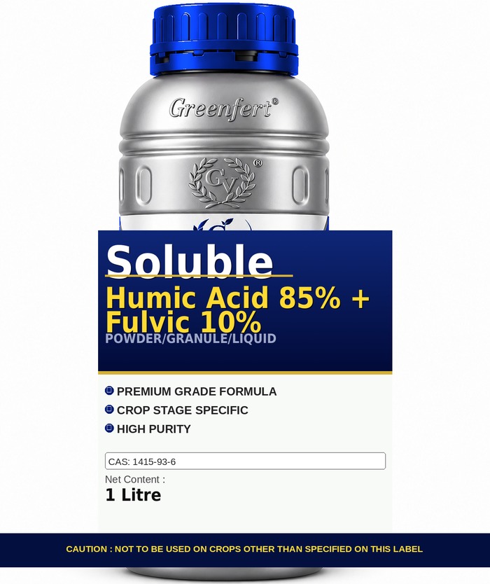 Greenfert Soluble Humic Acid 85% + Fulvic 10% Powder — POWDER packaging bag