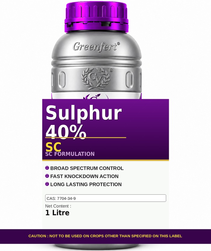 Sulphur 40% SC — bottle packaging