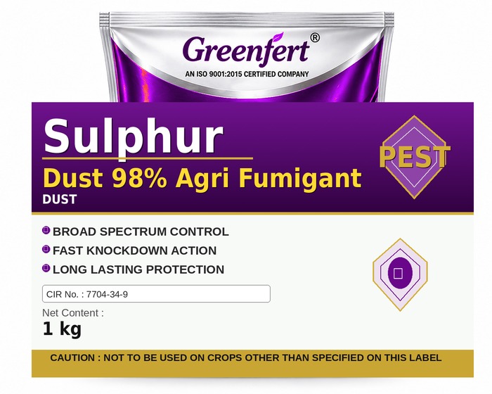 Sulphur Dust 98% Agri Fumigant — bottle packaging