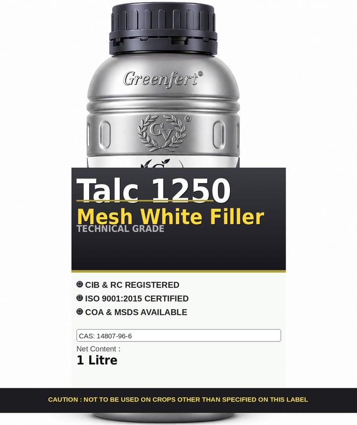 Talc 1250 Mesh White Filler — technical grade jar