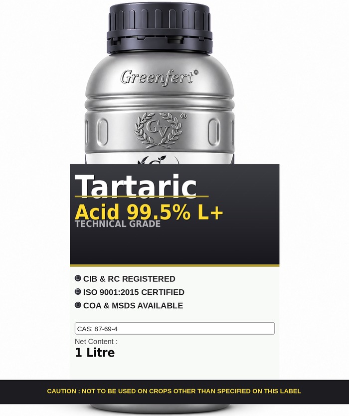 Tartaric Acid 99.5% L+ — technical grade jar