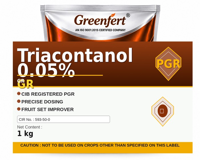 Greenfert Triacontanol 0.05% GR — bottle packaging