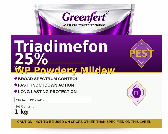 Triadimefon 25% WP Powdery Mildew — MILDEW packaging bag