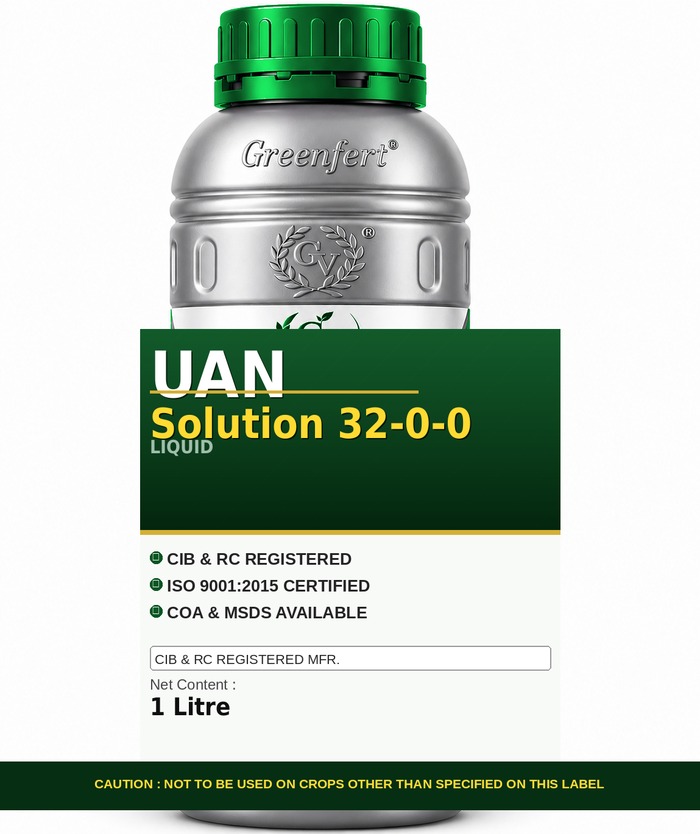 Greenfert UAN Solution 32-0-0 — bottle packaging
