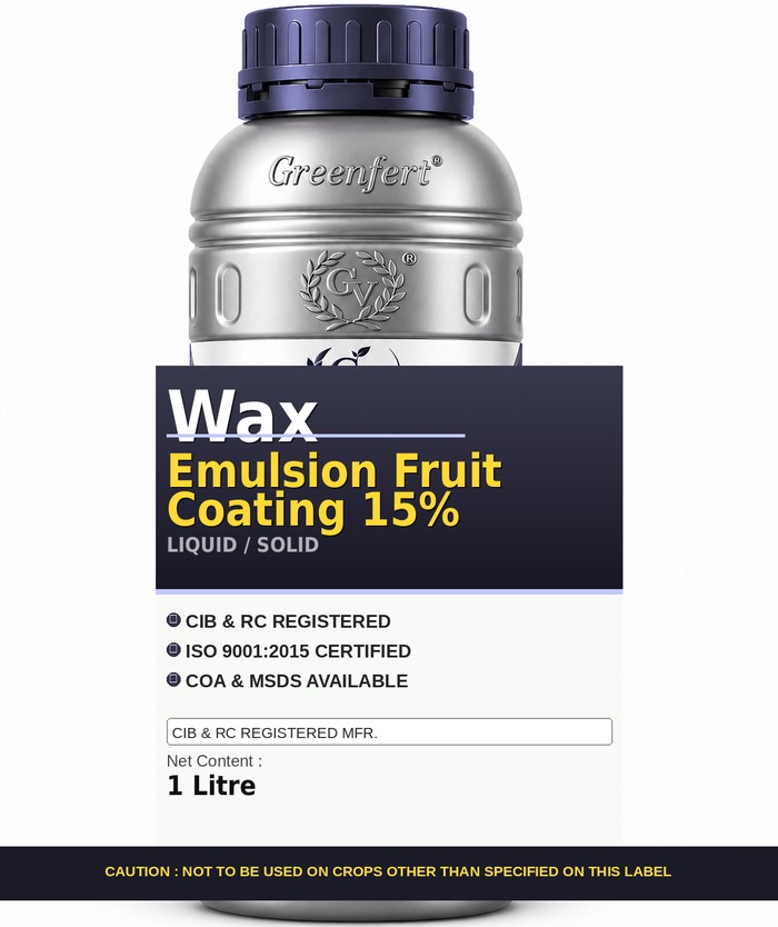 Greenfert Wax Emulsion Fruit Coating 15% — 15 packaging bag