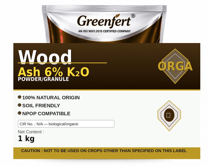 Greenfert Wood Ash 6% K₂O — O packaging bag
