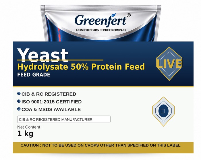 Greenfert Yeast Hydrolysate 50% Protein Feed — bottle packaging