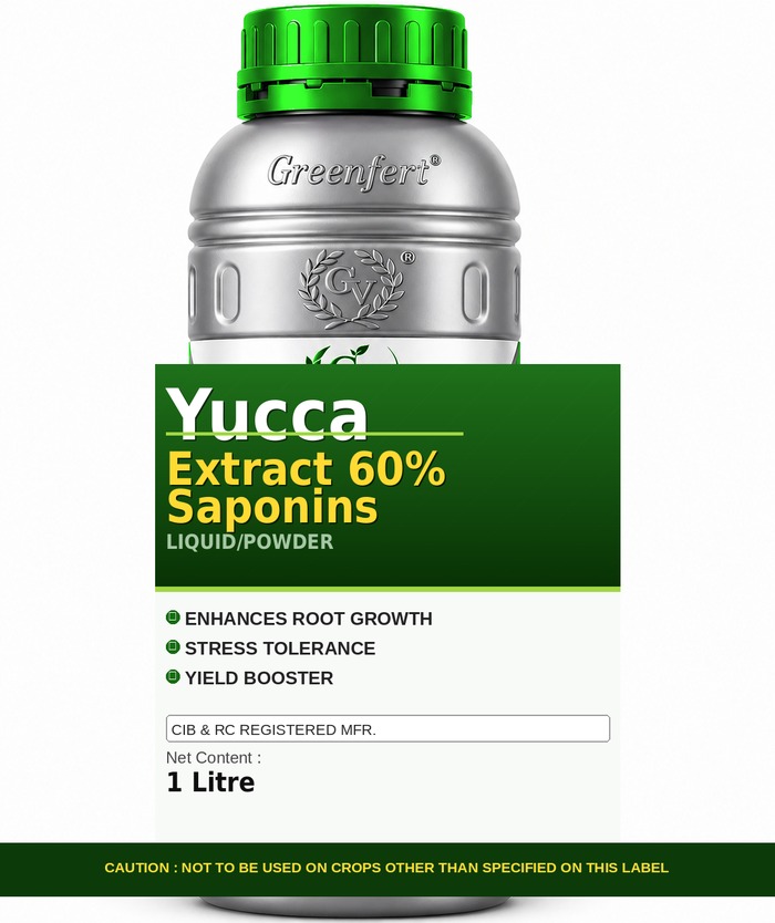 Greenfert Yucca Extract 60% Saponins — SAPONINS packaging bag
