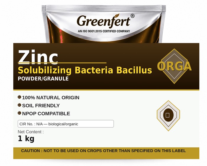 Greenfert Zinc Solubilizing Bacteria Bacillus — BACILLUS packaging bag