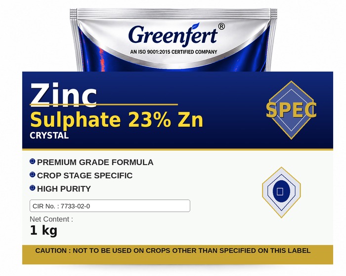 Greenfert Zinc Sulphate 23% Zn — ZN packaging bag