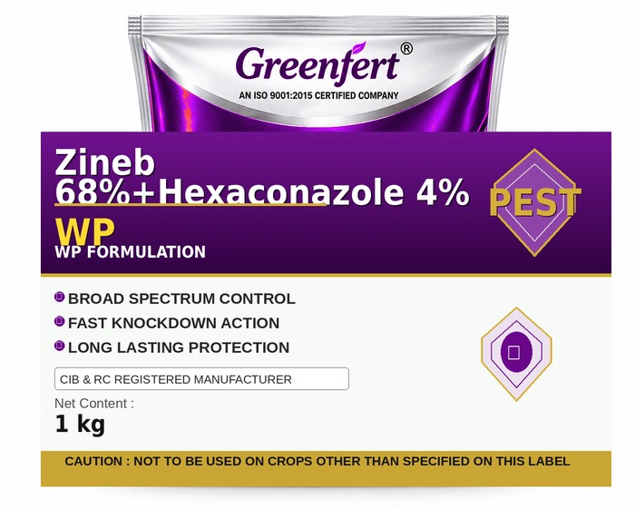 Zineb 68%+Hexaconazole 4% WP — WP packaging bag