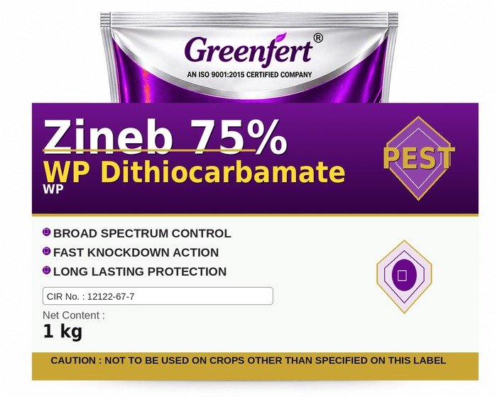Zineb 75% WP Dithiocarbamate — DITHIOCARBAMATE packaging bag